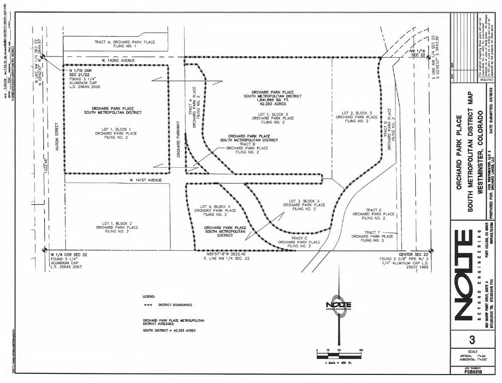 Orchard Park Place South Metropolitan District Service Map